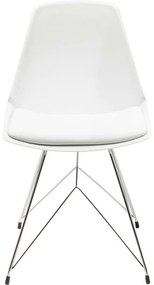 Καρέκλα Wire Λευκή 48x50.5x86εκ - Ασημί