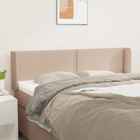 vidaXL Κεφαλάρι με Πτερύγια Καπουτσίνο 147x16x78/88εκ. Συνθετικό Δέρμα