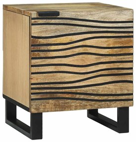 vidaXL Κομοδίνο 2 pcs Καφέ 40 x 33 x 46 εκ. Μασίφ ξύλο μάνγκο