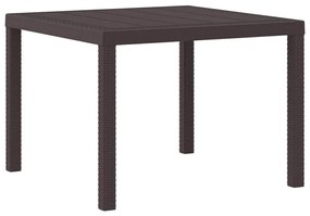 vidaXL Τραπέζι Κήπου Καφέ 100 x 100 x 73 εκ συνθετικό ρατάν