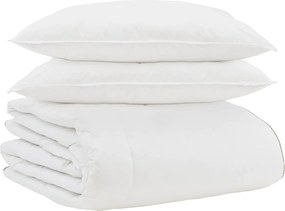 vidaXL Χειμερινό Παπλωματοθήκη με μαξιλάρι 3 pcs Λευκό Φτέρος