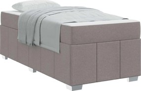 vidaXL Σκελετός Κρεβατιού με στρώμα Taupe 90 x 200 cm ύφασμα