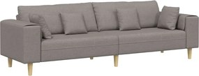 vidaXL Καναπές Taupe 250 x 77 x 76 εκ. ύφασμα