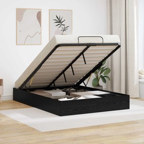 vidaXL Κρεβάτι Οθωμανικού Τύπου Μαύρη Δρυς 193 x 120 x 25 εκ