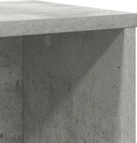 vidaXL Βιβλιοθήκη Γκρι Σκυροδέματος 60x24x85 εκ. Επεξεργ. Ξύλο