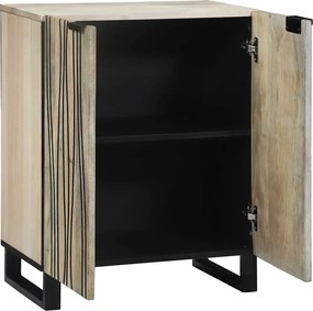 vidaXL Πλαϊνό γραφείο Λευκό 60 x 33,5 x 75 εκ. Στερεό ξύλο μάνγκο