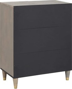 vidaXL Πλαϊνό γραφείο Γκρι και Χρυσό 60 x 33 x 75 cm