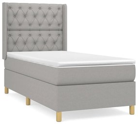 ΚΡΕΒΑΤΙ BOXSPRING ΜΕ ΣΤΡΩΜΑ ΑΝΟΙΧΤΟ ΓΚΡΙ 80X200 ΕΚ. ΥΦΑΣΜΑΤΙΝΟ 3132185