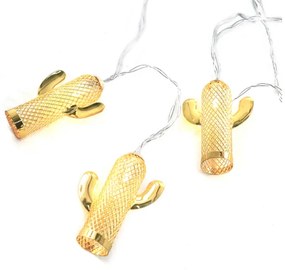 Γιρλάντα 10xLed 0,2W 1,35m Χρυσό IP20 Διακόπτης CACTUS10WW2A ACA-CACTUS10WW2A-Χρυσό CACTUS10WW2A