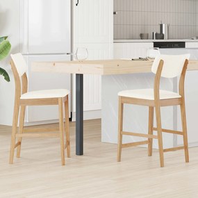 vidaXL Καρέκλες φαγητού 2 pcs Φυσικό 48 x 49 x 95 εκ.