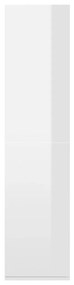 vidaXL Ραφιέρα/Βιβλιοθήκη Γυαλιστερό Λευκό 66x30x130 εκ. Μοριοσανίδα
