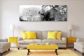 Εικόνα γραφιστικής ζωγραφικής σε ασπρόμαυρο - 120x40