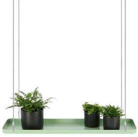 Esschert Design Δίσκος Φυτών Κρεμαστός Ορθογώνιος Πράσινος L - Πράσινο