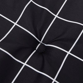 Μαξιλάρια Ξαπλώστρας 2 Τεμ. Μαύρο Καρό από Ύφασμα Oxford - Πολύχρωμο