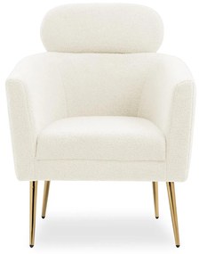 MELISA  leisure armchair cream / gold DIOMMI V-CH-MELISA-FOT-KREMOWY