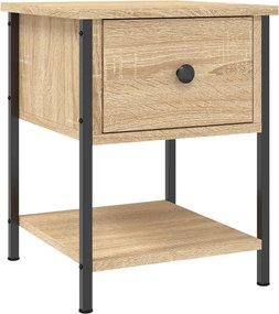 vidaXL Κομοδίνα 2 τεμ. Sonoma Δρυς 34x35,5x45εκ από Επεξεργασμένο Ξύλο