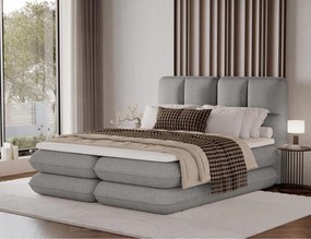 Επενδυμένο κρεβάτι Tario-Γκρι-140 x 200