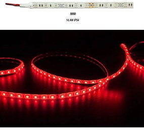 Adeleq Ταινία Led 5 Μέτρα 24Vdc 14.4W Και 60Led Ανά Μέτρο Ip54 Κόκκινο 30-34241902