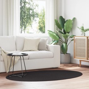 vidaXL Χαλιά  "HUARTE" Μαύρο 100x200 εκ. Οβάλ