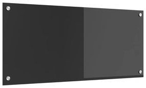 vidaXL Κουζίνα Πλακάκι Σκούρο Γκρι 90x40x0,6 εκ. Ψημένο Γυαλί