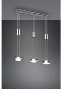 Κρεμαστό Φωτιστικό Οροφής 3xLED 9W Switch Dimmer 3000K Franklin Trio Lighting-326510307-Νίκελ Ματ 326510307