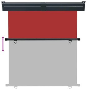 vidaXL Σκίαστρο Βεράντας Πλαϊνό Κόκκινο 165 x 250 εκ.