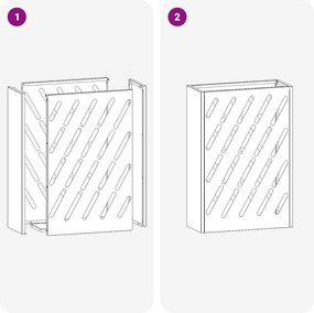 vidaXL Σχέδιο &amp; βάση αποθήκευσης Λαδί 28 x 12 x 41 εκ Ατσάλι