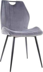 Καρέκλα Arco Velvet-Gkri (4) τεμάχια