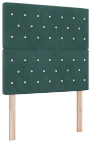 vidaXL Βελούδινο Κεφαλάρι Argyle Σκούρο πράσινο 90 cm Βελούδο