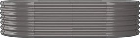 vidaXL Ζαρντινιέρα Γκρι 152x80x36 εκ. Γαλβανισμένος χάλυβας