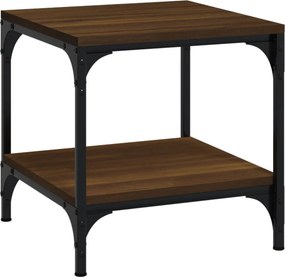 vidaXL Τραπεζάκια Σαλονιού 2 τεμ Καφέ Δρυς 40x40x40 εκ. Επεξ. Ξύλο