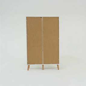 Ραφιέρα Timmy Λευκό-Γραφίτη-Γκρι 90x36x147cm