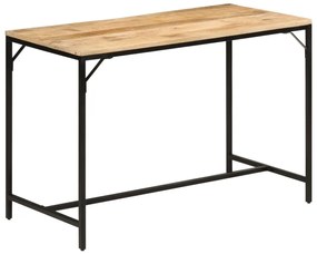 vidaXL Τραπεζαρία 110x55x75 εκ. Μασίφ Ακατέργαστο Ξύλο Μάνγκο/Σίδηρο