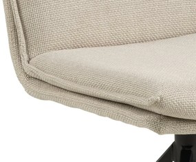 Καρέκλα Oakland 898, Beige, Μαύρο, 85x48x59cm, 8 kg, Ταπισερί, Μεταλλικά, Ξύλο | Epipla1.gr