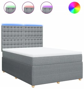 ΚΡΕΒΑΤΙ BOXSPRING ΜΕ ΣΤΡΩΜΑ ΑΝΟΙΧΤΟ ΓΚΡΙ 140X200 ΕΚ. ΥΦΑΣΜΑΤΙΝΟ 3294393