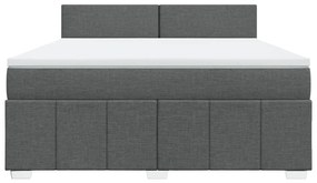 ΚΡΕΒΑΤΙ BOXSPRING ΜΕ ΣΤΡΩΜΑ ΣΚΟΥΡΟ ΓΚΡΙ 180X200 ΕΚ ΥΦΑΣΜΑΤΙΝ 3287141