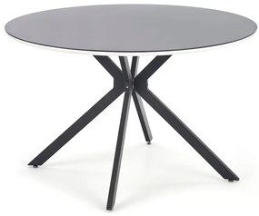 Τραπέζι Houston 753, Άσπρο, Μαύρο, 76cm, 37 kg, Επεξεργασμένο γυαλί, Ινοσανίδες μέσης πυκνότητας, Μέταλλο | Epipla1.gr