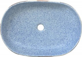 vidaXL Νιπτήρας Οβάλ Πολύχρωμος 59 x 40 x 14 εκ. Κεραμικός