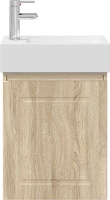 vidaXL Μονάδα μπάνιου με βρύση Sonoma Δρυς 45,5 x 22,5 x 84 εκ