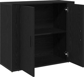 vidaXL Πλαϊνό γραφείο Μαύρη Οξυά 80 x 33 x 70 εκ. Επεξεργασμένο ξύλο