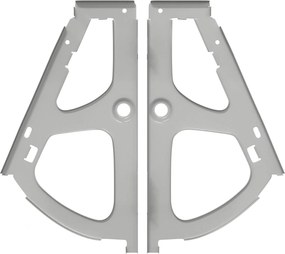 vidaXL Αγκώνας ανατροπής 12 τμχ. 235 x 155 x 30 mm Ασημί Σίδερο