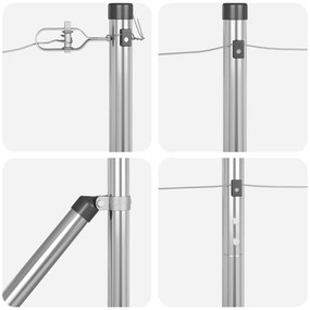 vidaXL Πόλοί περιφράξεων  με αιχμή 26 τεμάχια Ø32 mm 170 cm Γαλβανισμένο χάλυβα