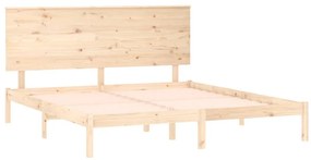 vidaXL Πλαίσιο Κρεβατιού 150 x 200 εκ. Μασίφ Ξύλο King Size
