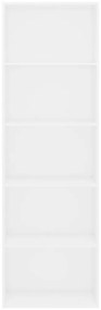 vidaXL Βιβλιοθήκη με 5 Ράφια Λευκή 60 x 30 x 189 εκ. από Επεξ. Ξύλο