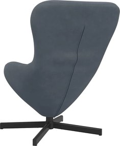 vidaXL Κάθισμα-αυγό Σκούρο Γκρι 63 x 73 x 90 εκ Βελούδο