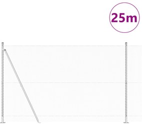 vidaXL Περίφραξη σε σχήμα εξαγώνου  1.4x25 μ Γαλβανισμένος Χάλυβας