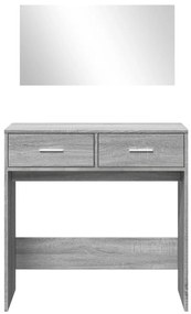 vidaXL Μπουντουάρ με Καθρέφτη Γκρι Sonoma 80 x 39 x 80 εκ.