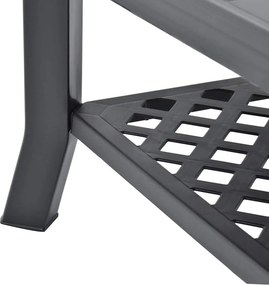 vidaXL Τραπεζάκι Σαλονιού Ανθρακί 90 x 60 x 46 εκ. Πλαστικό