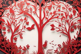 Σετ των 3 Intra απο ξύλο plywood 3mm-4mm πάχος - Cricut Valentine σχέδιο κοπής με λέιζερ Δίασταση 4x4 cm INTRAFABR-88740636