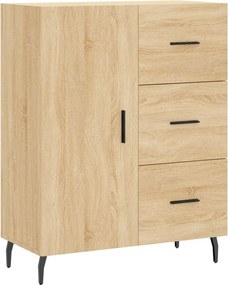 vidaXL Ντουλάπι Sonoma δρυς 69,5 x 34 x 180 εκ. από Επεξεργασμένο Ξύλο